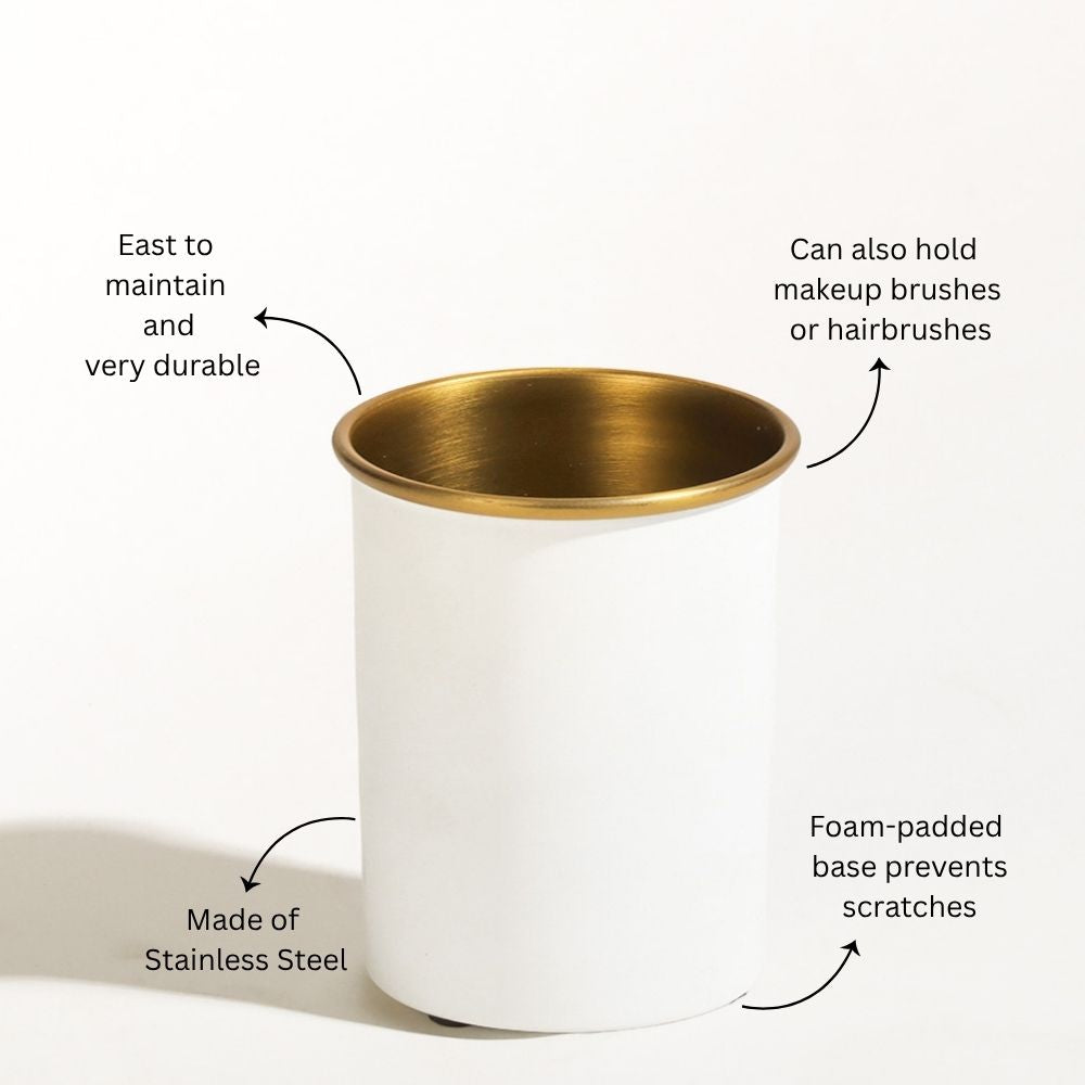 Eris Toothbrush Tumbler - White Gold