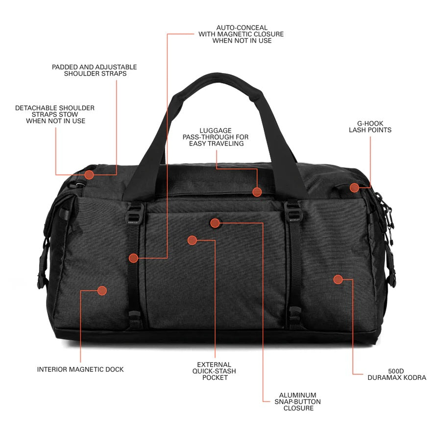 Errant Duffel Bag - Obsidian Black