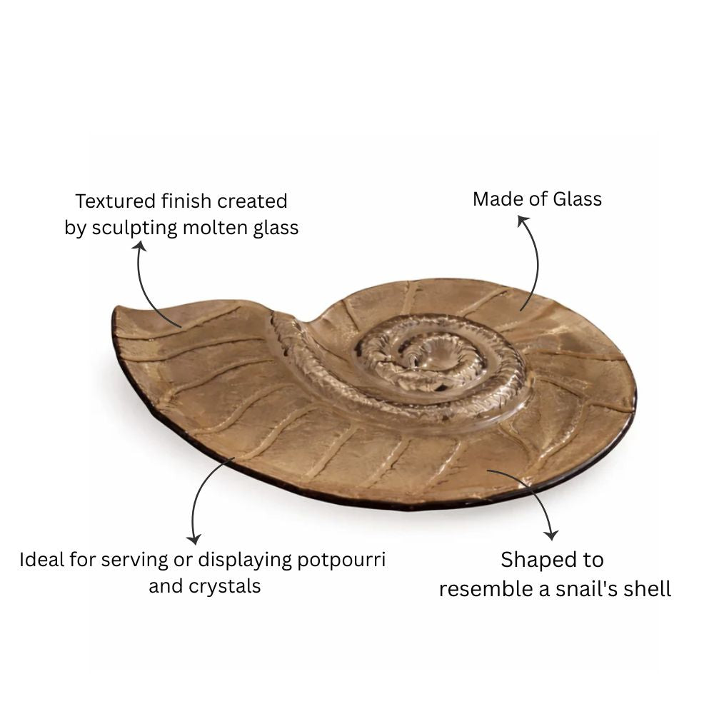 Escargot Serving Plate - Brown