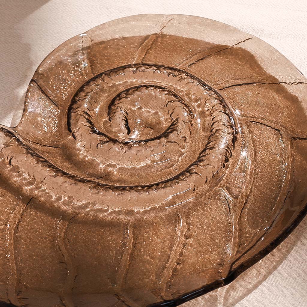 Escargot Serving Plate - Brown