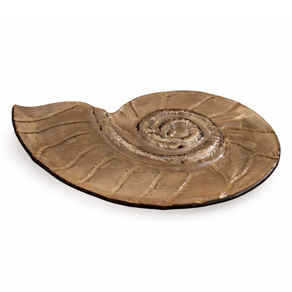 Escargot Serving Plate - Brown