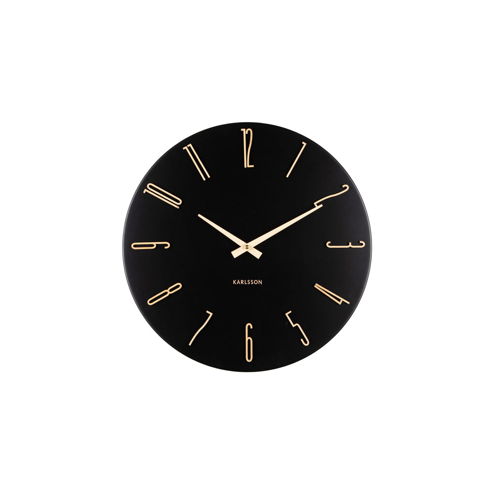Esmerado Wall Clock 40cm - Black
