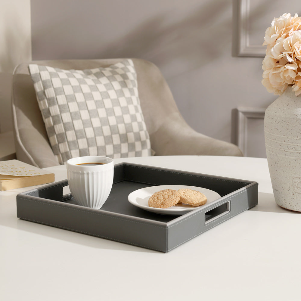 Espra Square Serving Tray Medium - Dark Grey