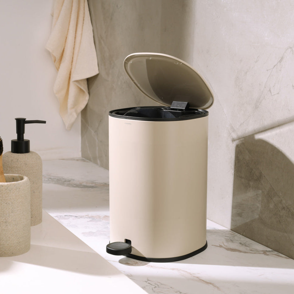 Essentials Sqround Pedal Bin - Pale Sand