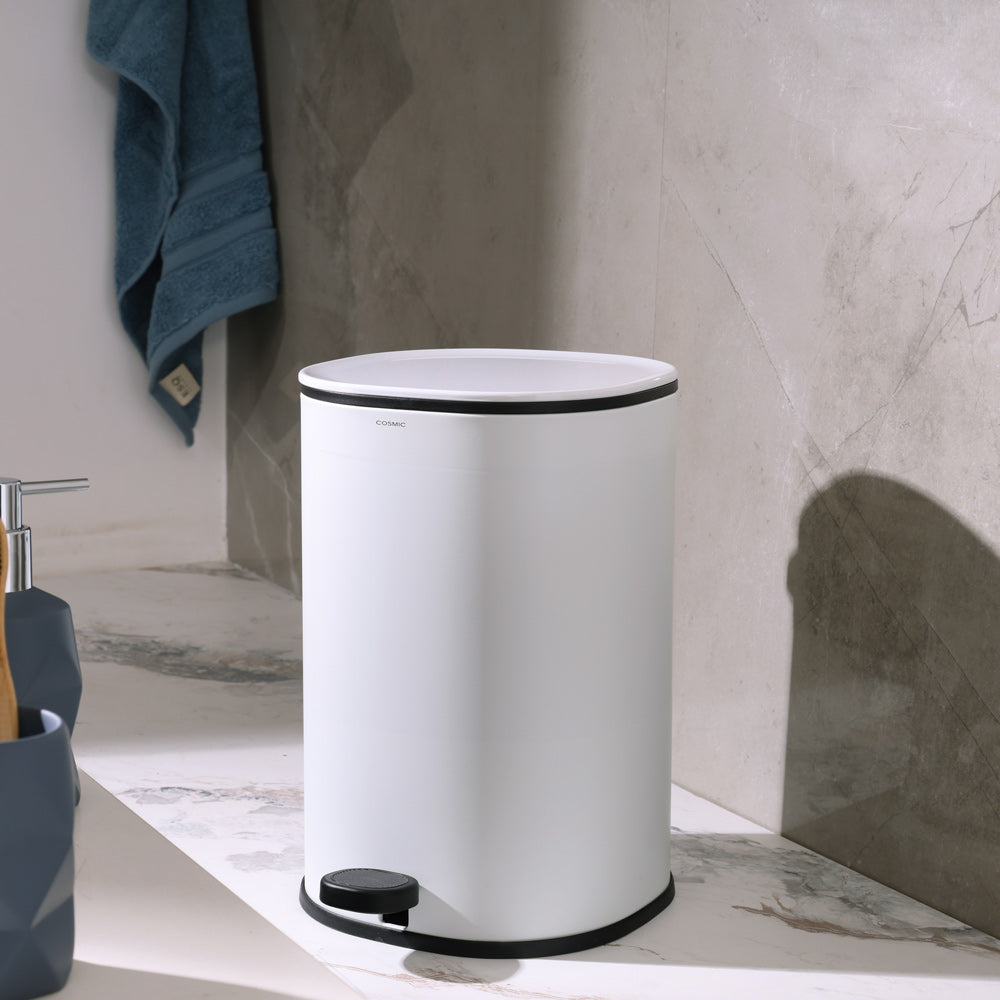 Essentials Sqround Pedal Bin - White