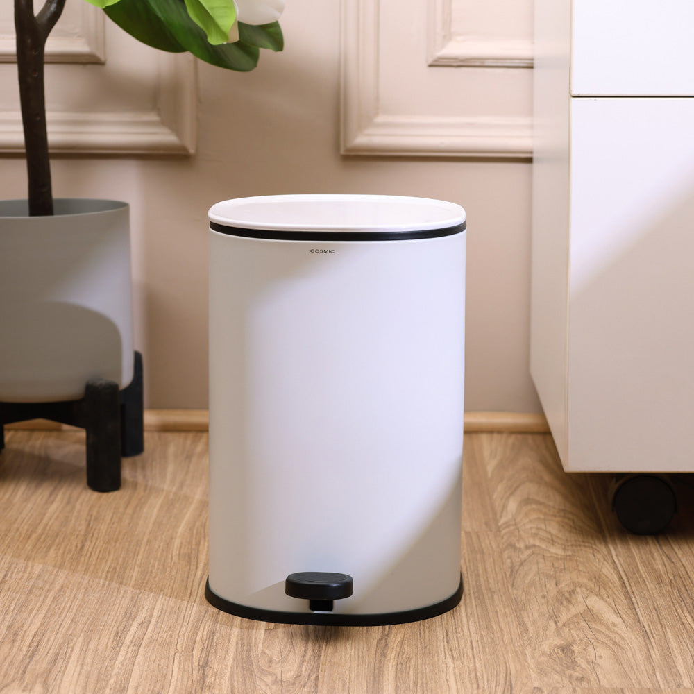 Essentials Sqround Pedal Bin - White