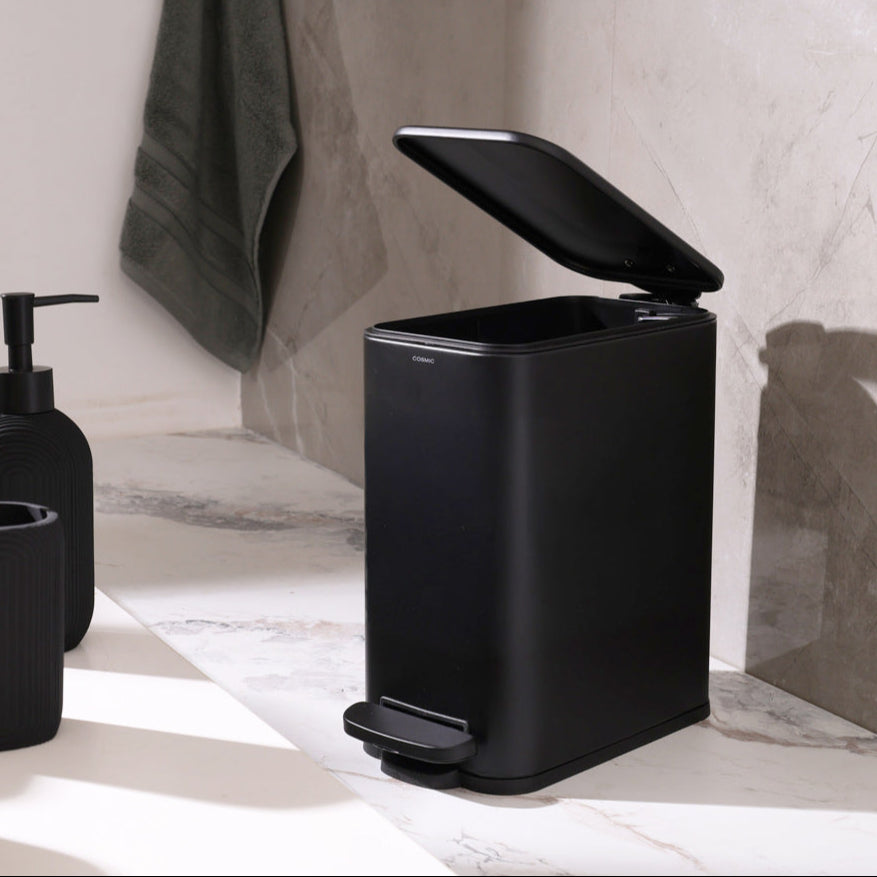 Essentials Slim Pedal Bin - Black