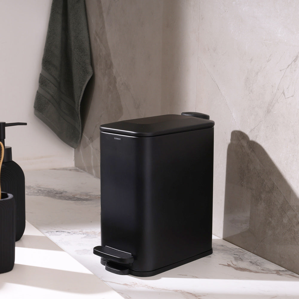 Essentials Slim Pedal Bin - Black