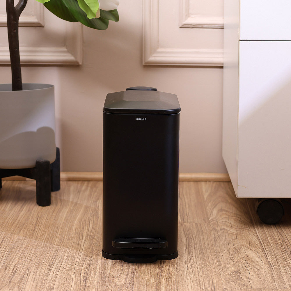 Essentials Slim Pedal Bin - Black