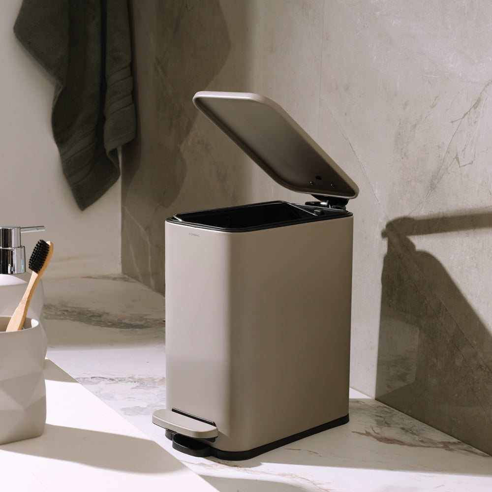 Essentials Slim Pedal Bin 5L - Taupe
