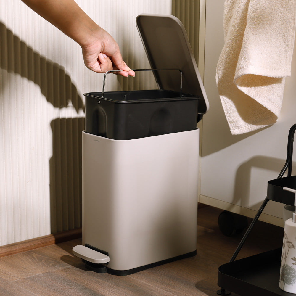 Essentials Slim Pedal Bin 5L - Taupe