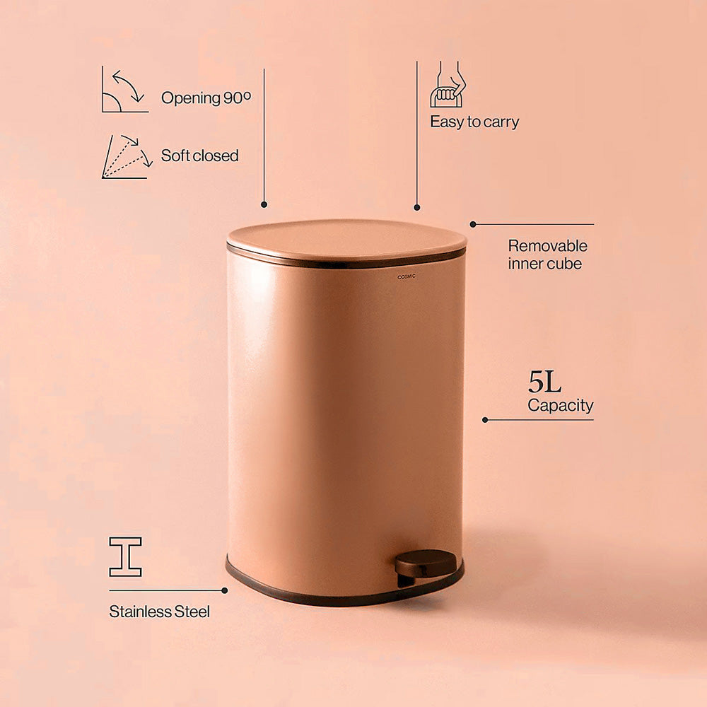 Essentials Sqround Pedal Bin 5L - Blossom