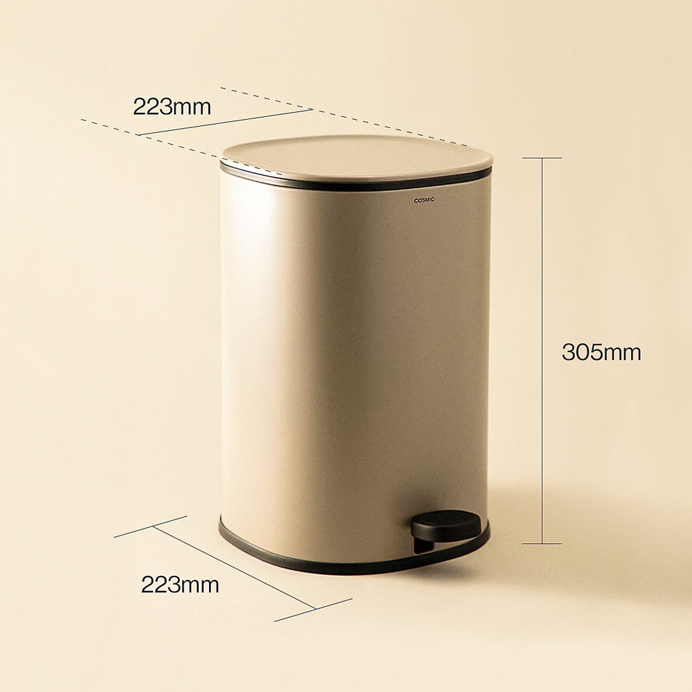 Essentials Sqround Pedal Bin 5L - Pale Sand