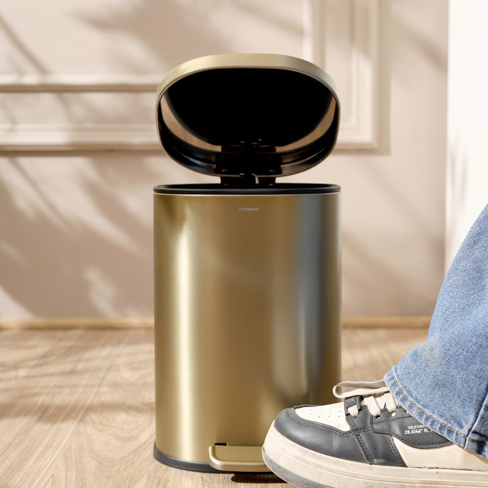 Essentials Sqround Pedal Bin 5L - Gold