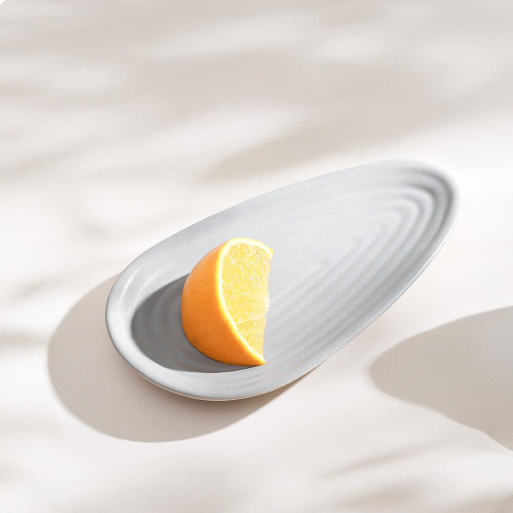 Etre Drop Serving Plate Small - Dove Grey