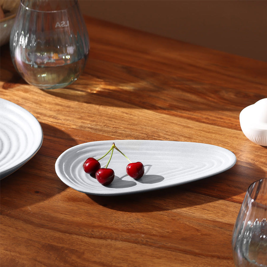Etre Drop Serving Plate Small - Dove Grey