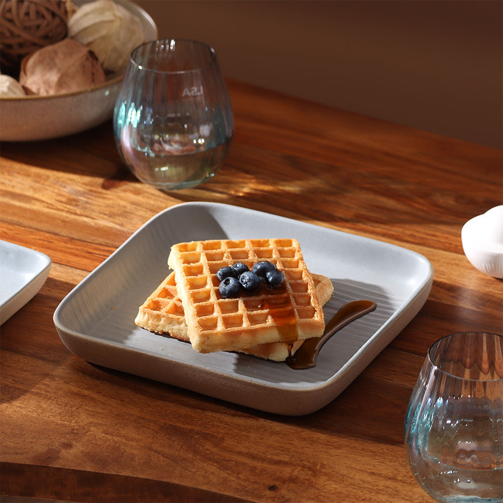 Etre Square Serving Plate Large - Dove Grey