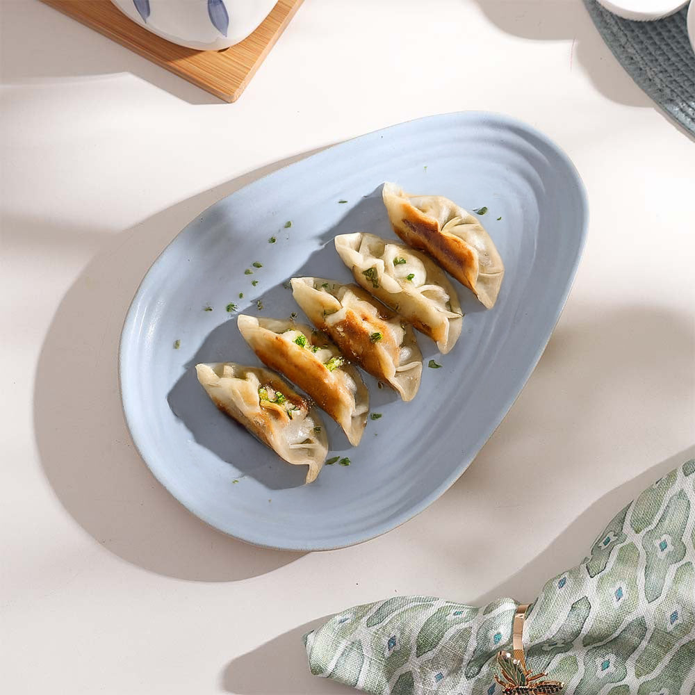 Paros Drop Serving Plate Medium - Sky Blue