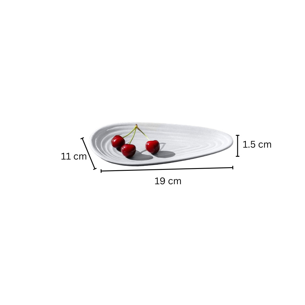 Etre Drop Serving Plate Small - Dove Grey