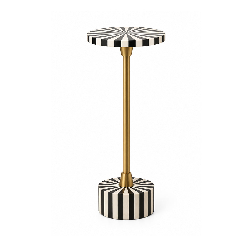 Etrea Resin Pedestal Drink Table - Monochrome