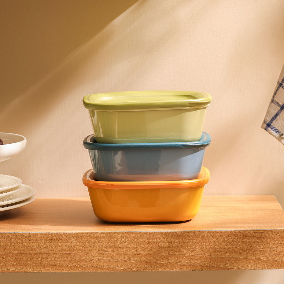 Everfresh Square Food Containers 740ml, Set of 3 - Assorted