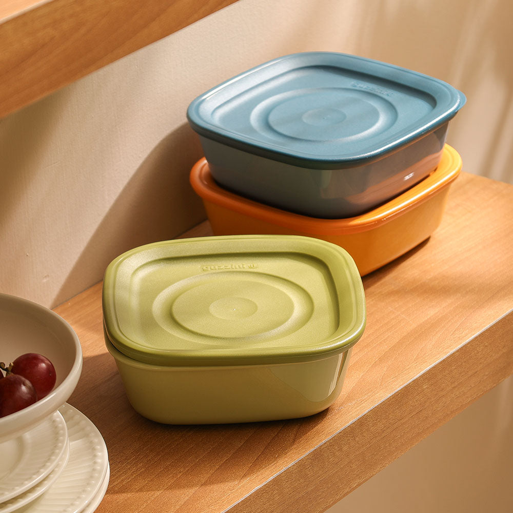 Everfresh Square Food Containers 740ml, Set of 3 - Assorted