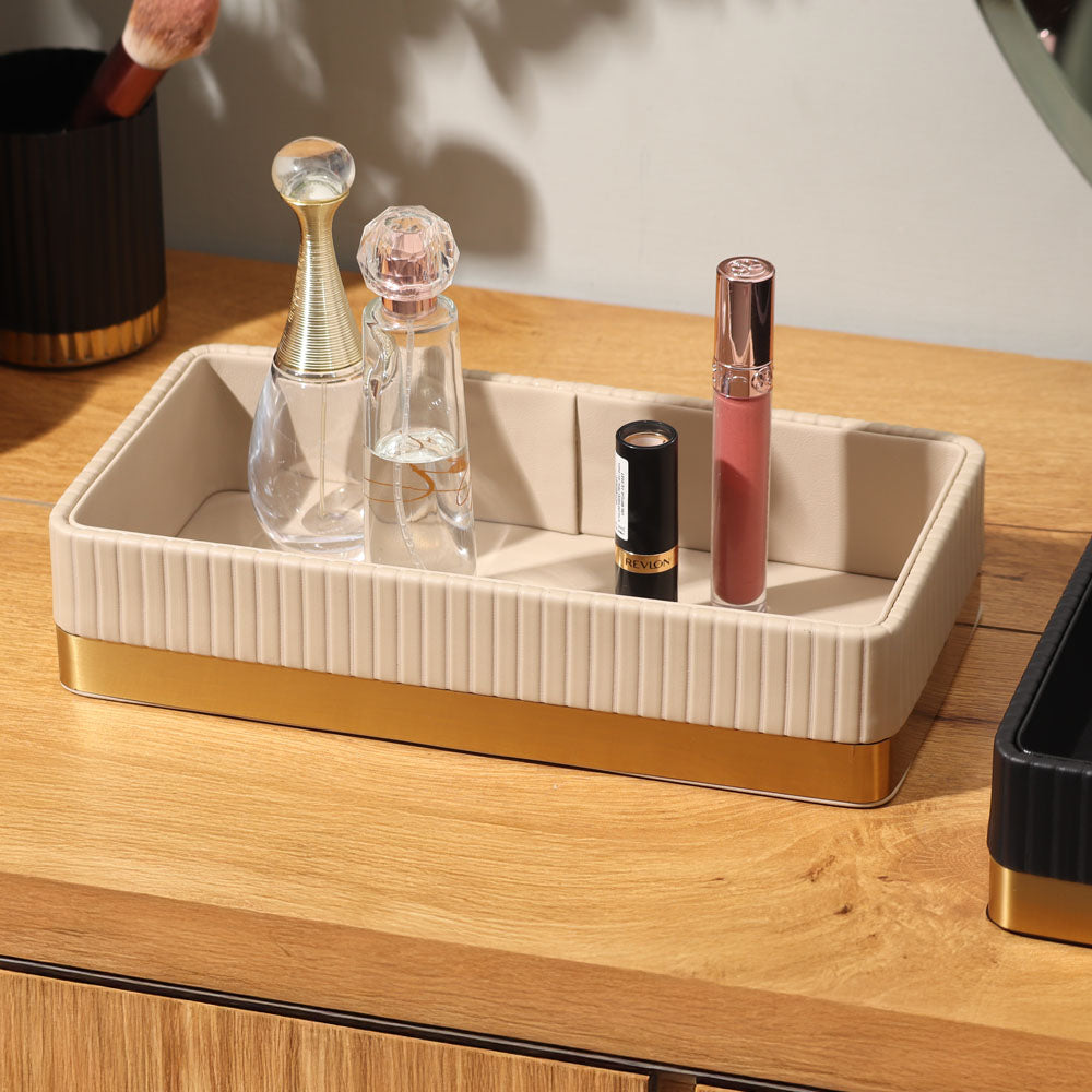 Everly Valet Tray - Taupe Gold