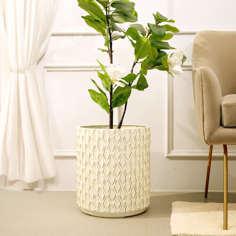 Harlequin Barrel Planter XL - Cream