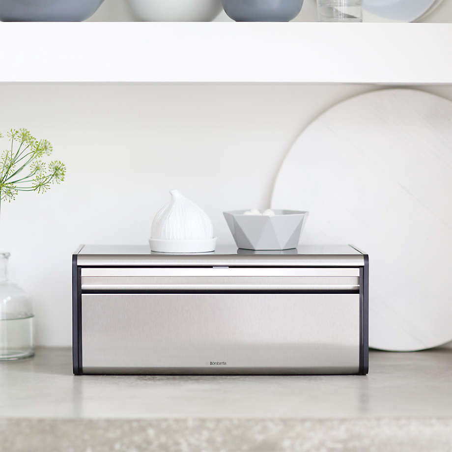 Fall Front Bread Bin - Matte Steel