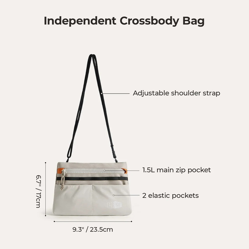 Faro Travel Backpack With Pouch - Off White
