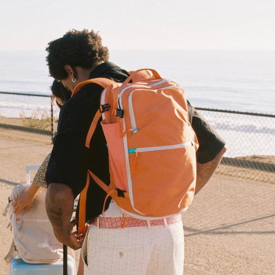 Faro Travel Backpack With Pouch - Rust Orange