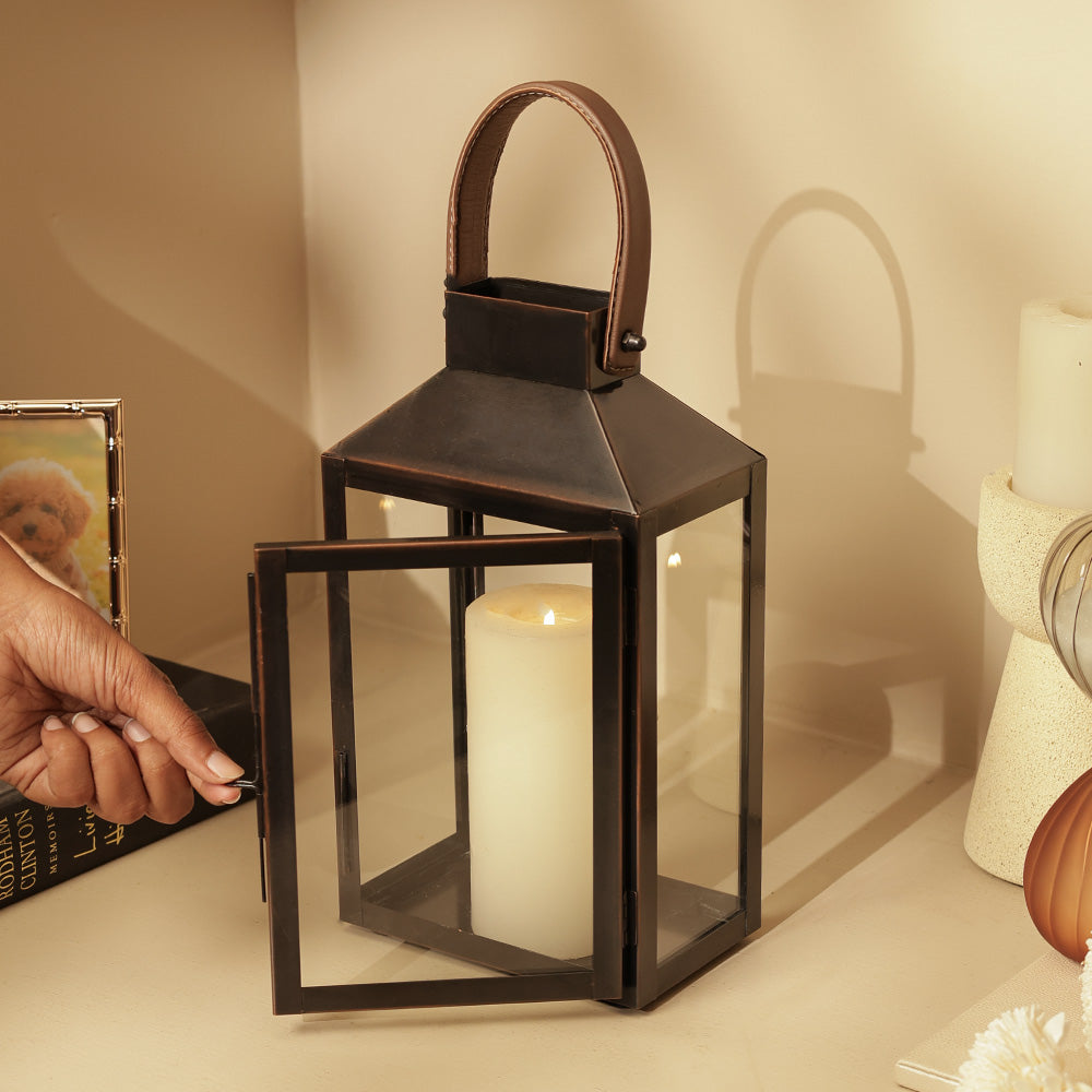 Farol Lantern Medium - Charcoal Brown