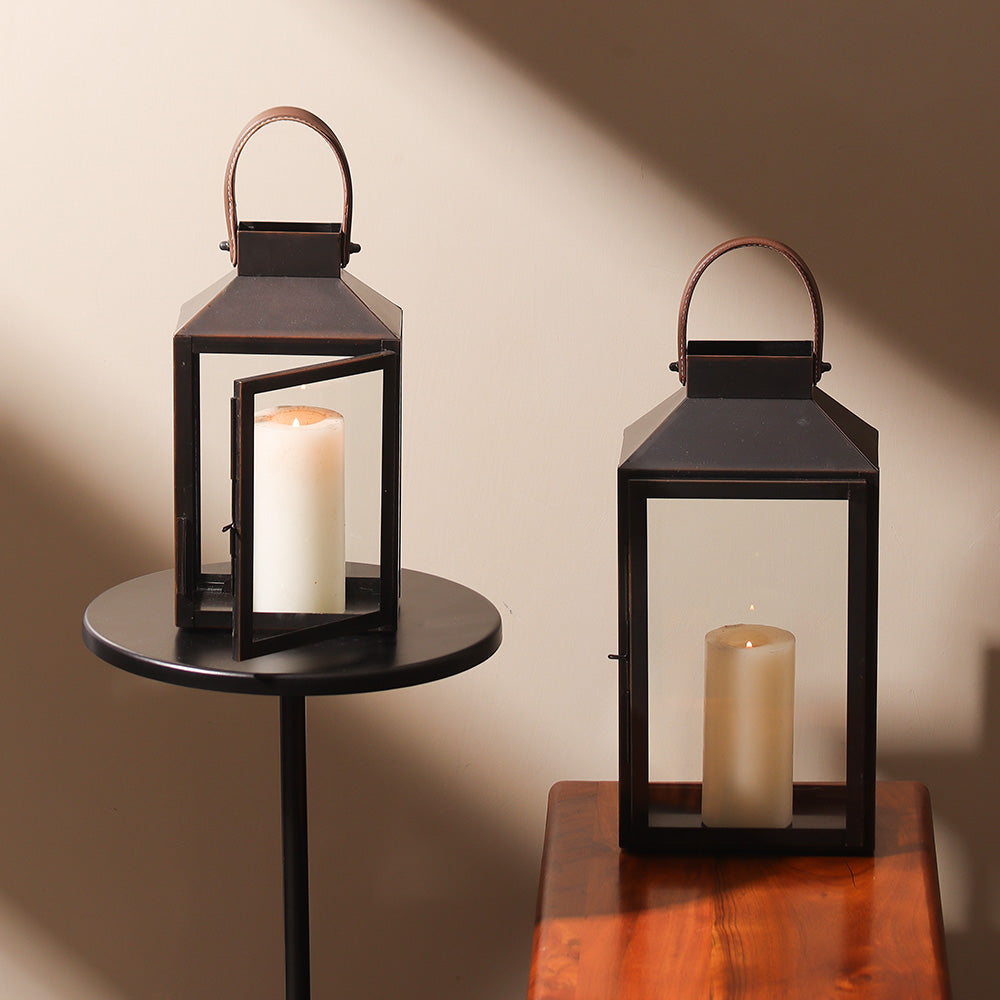 Farol Lantern Large - Charcoal Brown