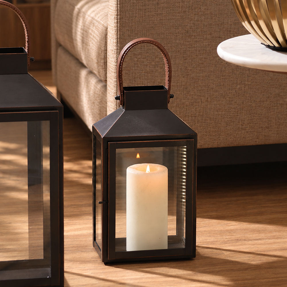 Farol Lantern Medium - Charcoal Brown