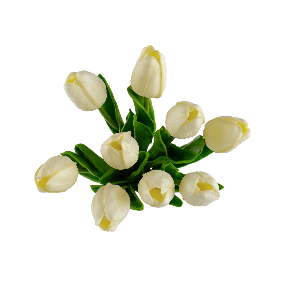 Tulip Buds Faux Bunch - White