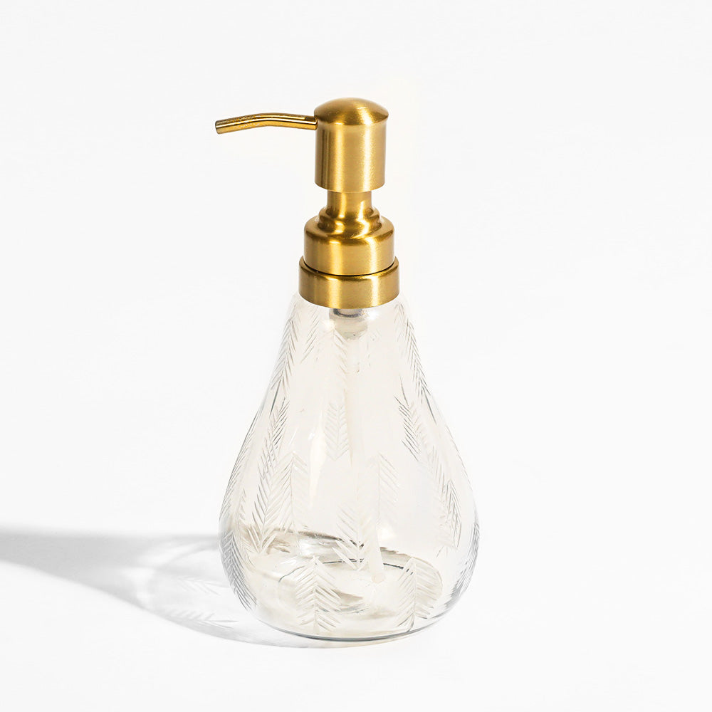 Fern Glass Soap Dispenser