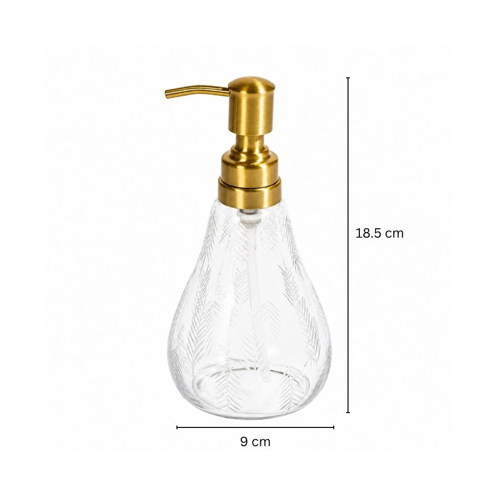 Fern Glass Soap Dispenser