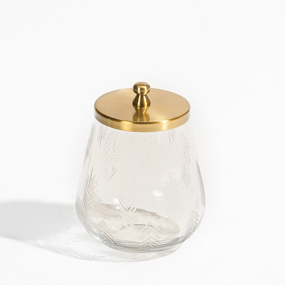 Fern Glass Storage Jar With Lid