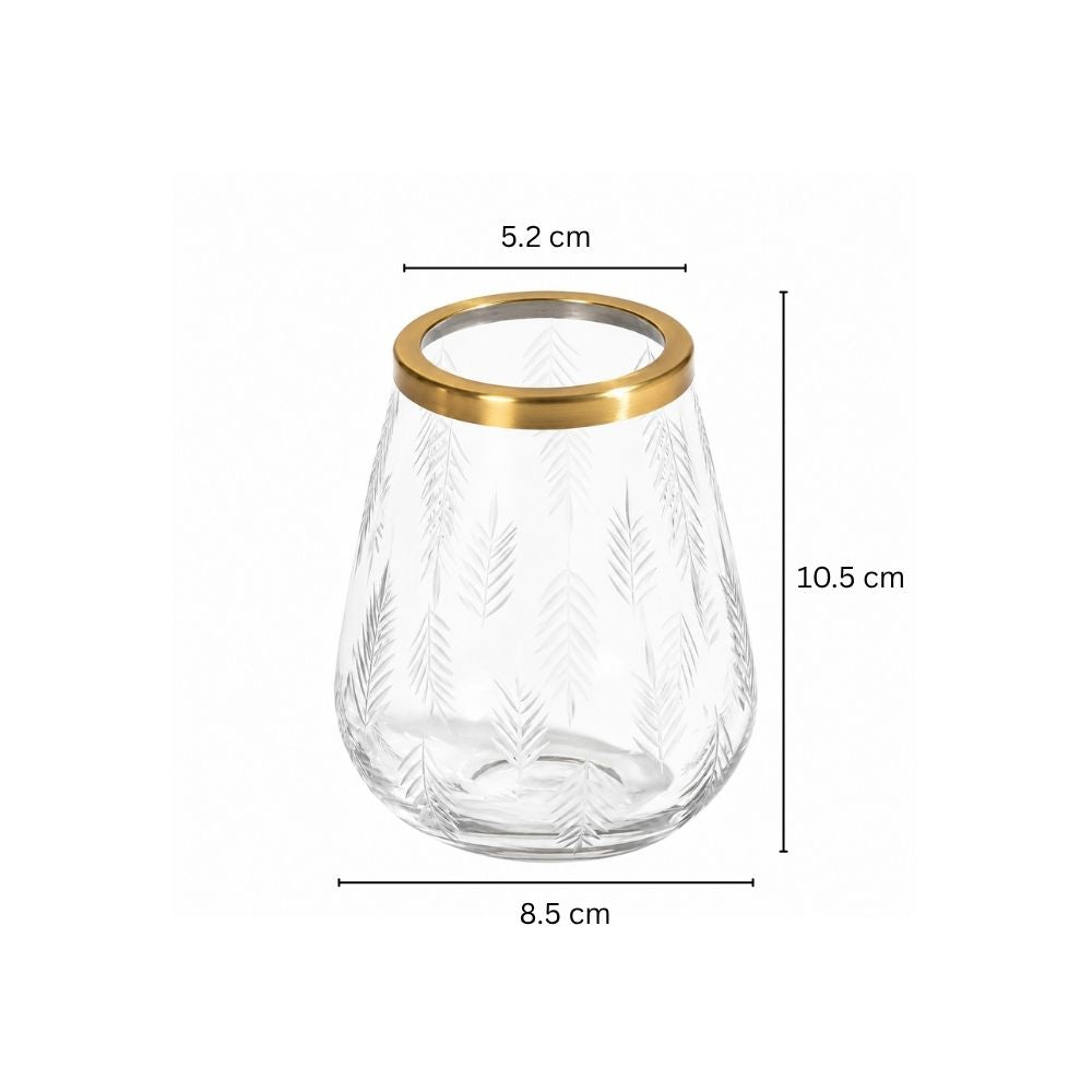 Fern Glass Toothbrush Tumbler