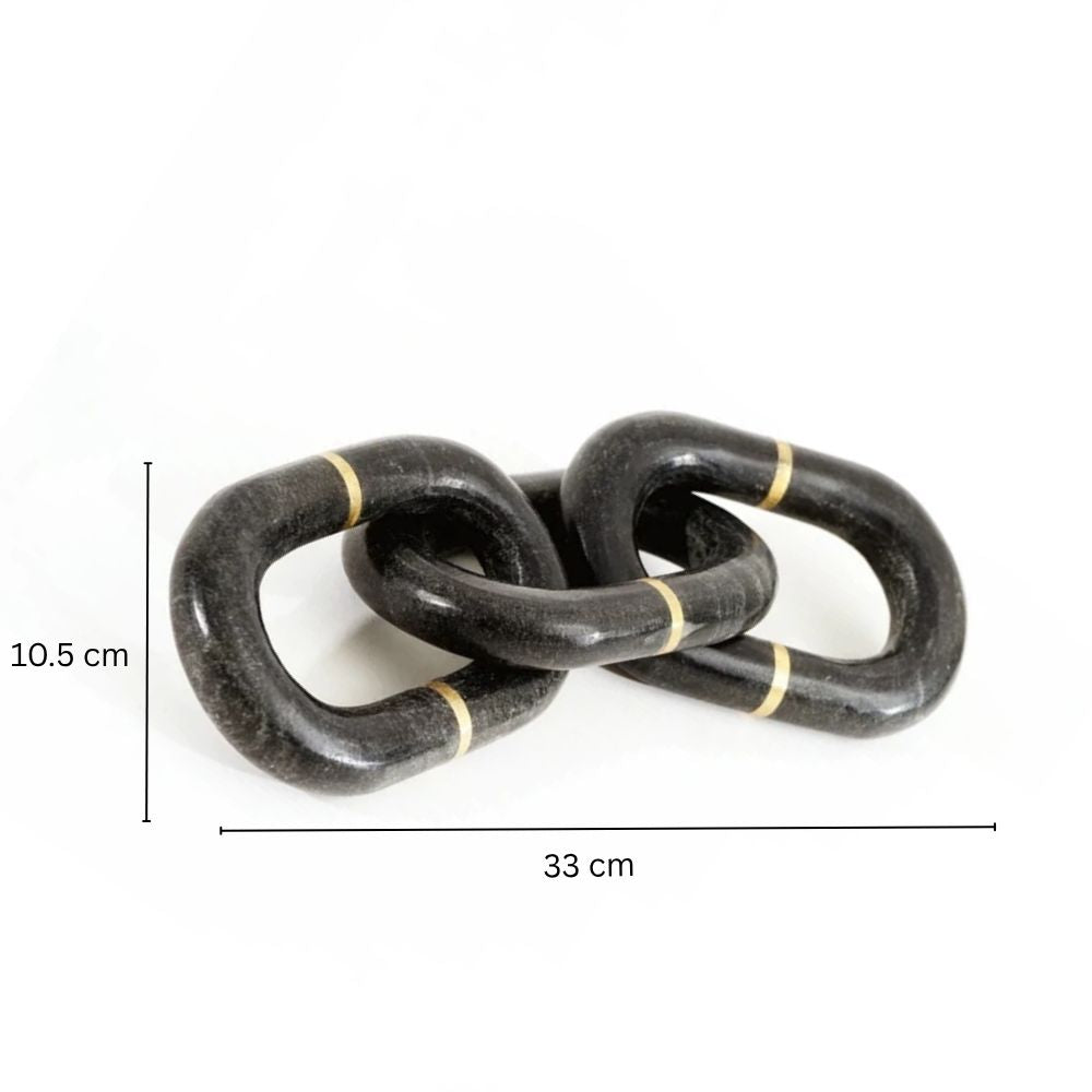 Fetters Marble Sculpture - Black Gold