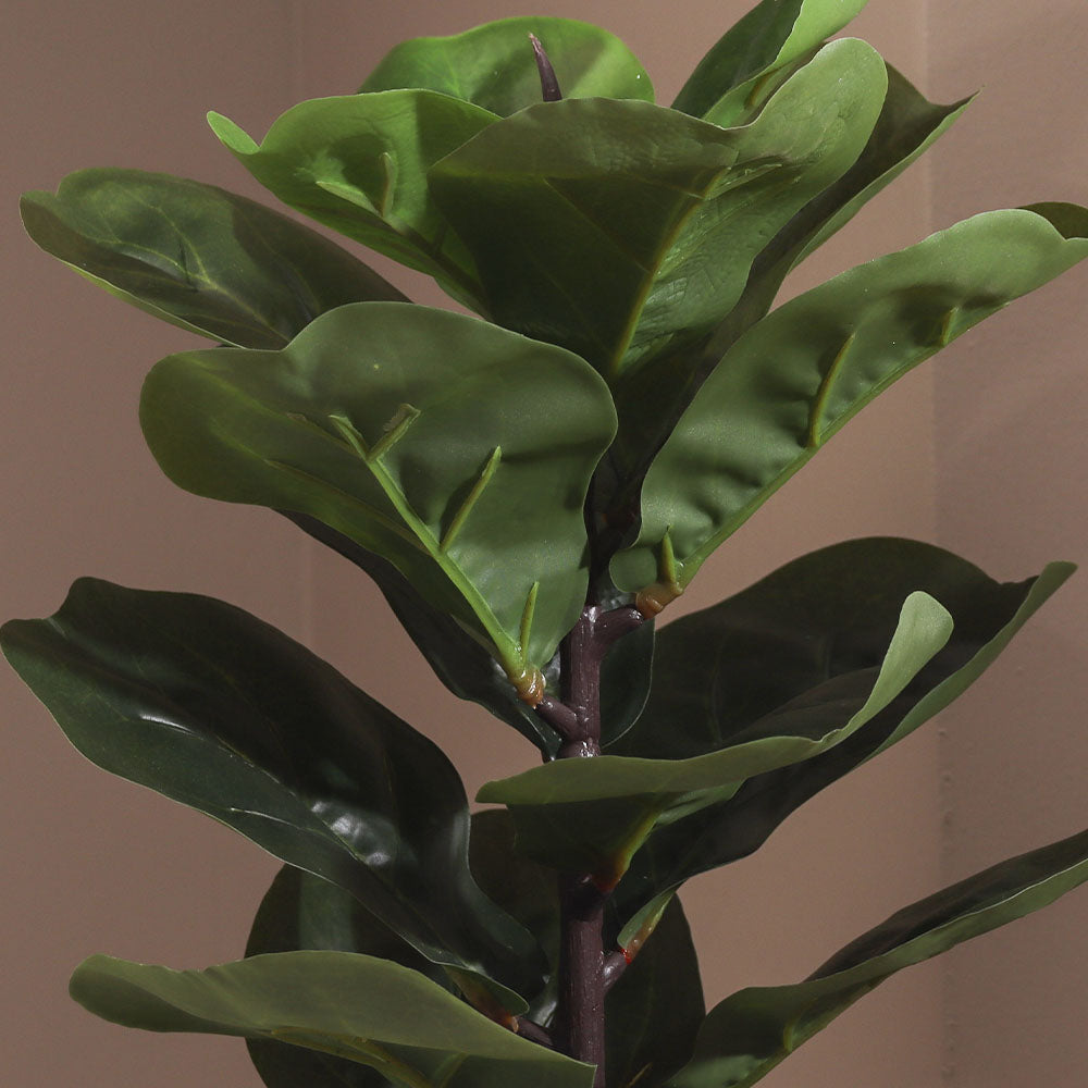 Fiddle Leaf Fig Artificial Potted Plant Small - Green