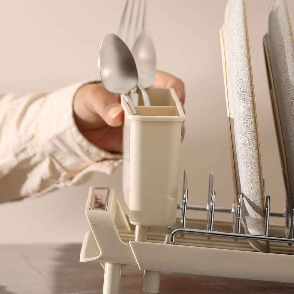 Fina Slim Expandable Dish Rack - Beige