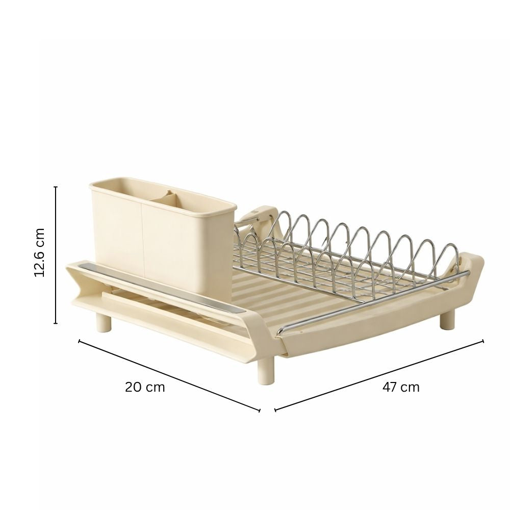 Fina Slim Expandable Dish Rack - Beige