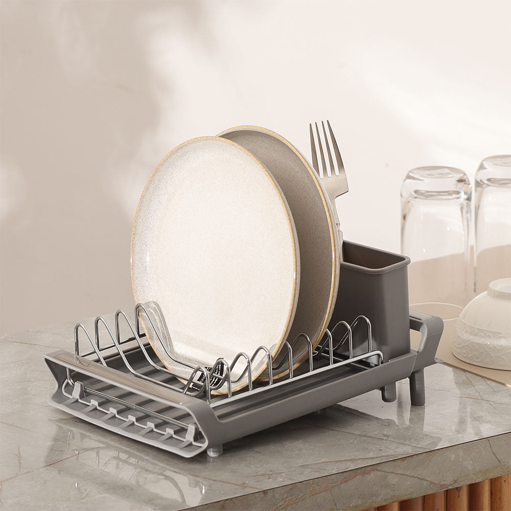 Fina Slim Expandable Dish Rack - Grey