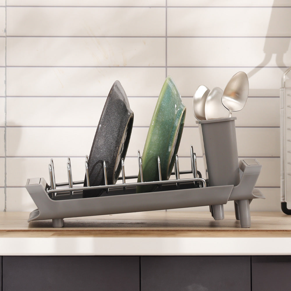 Fina Slim Expandable Dish Rack - Grey