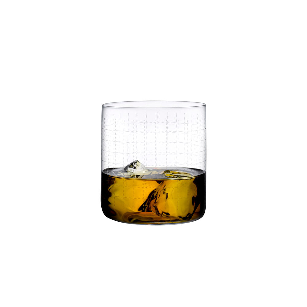 Finesse Grid Whiskey SOF Tumblers 300ml, Set of 4