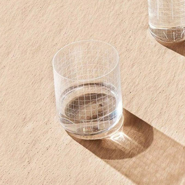 Finesse Grid Whiskey SOF Tumblers 300ml, Set of 4