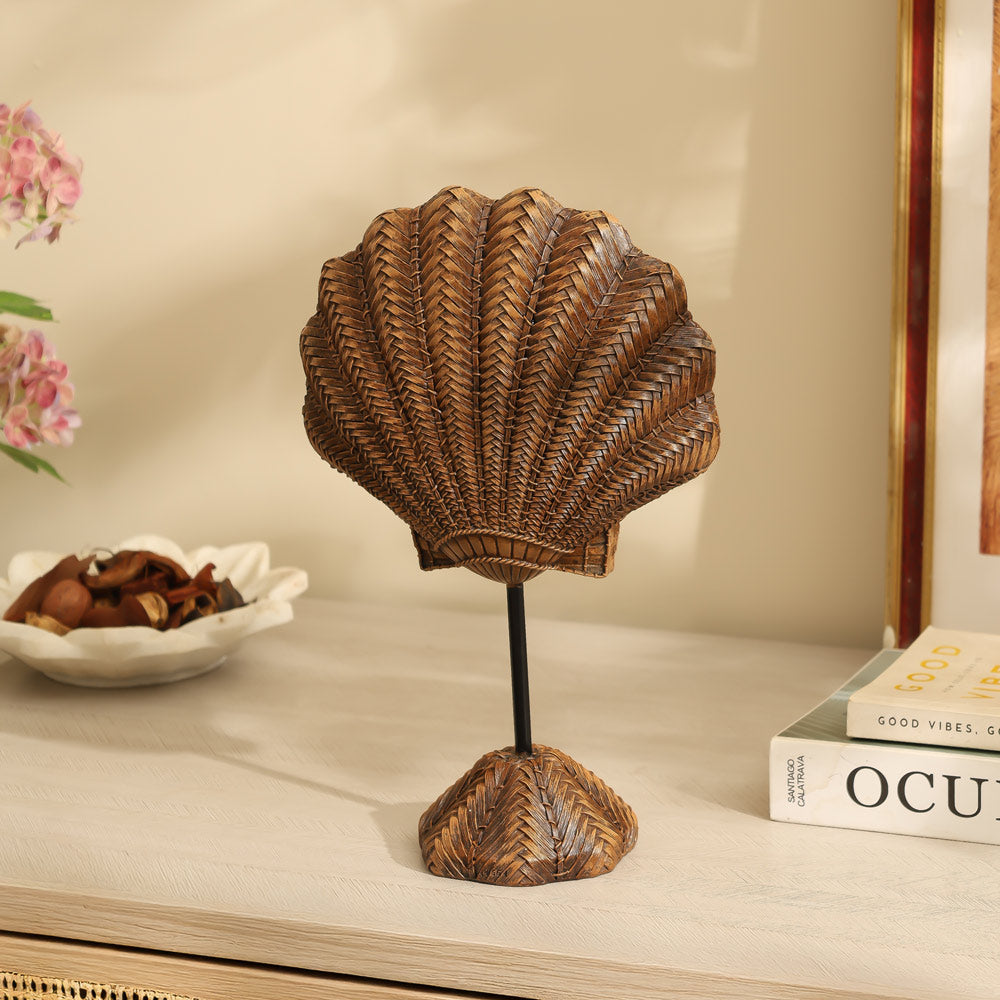 Finley Scallop Sculpture - Brown