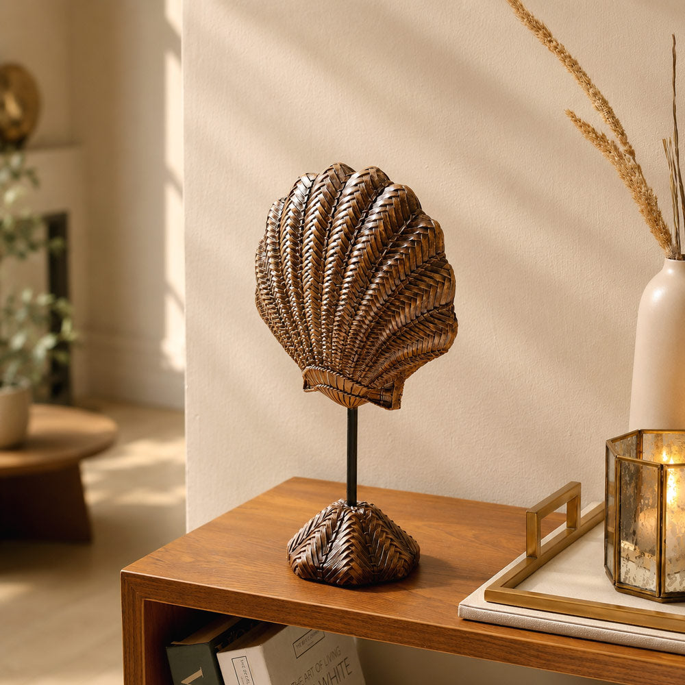 Finley Scallop Sculpture - Brown