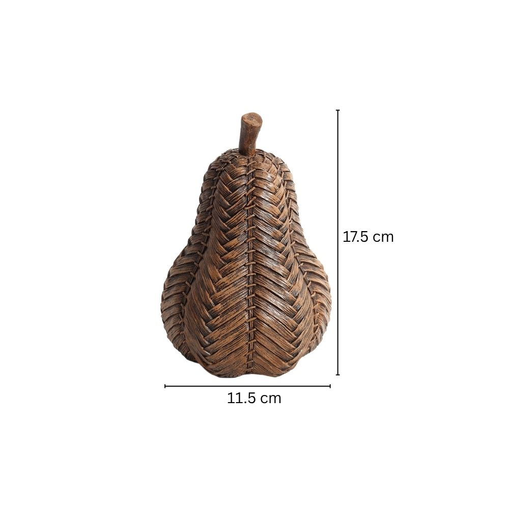 Finley Pear Decorative Sculpture - Brown